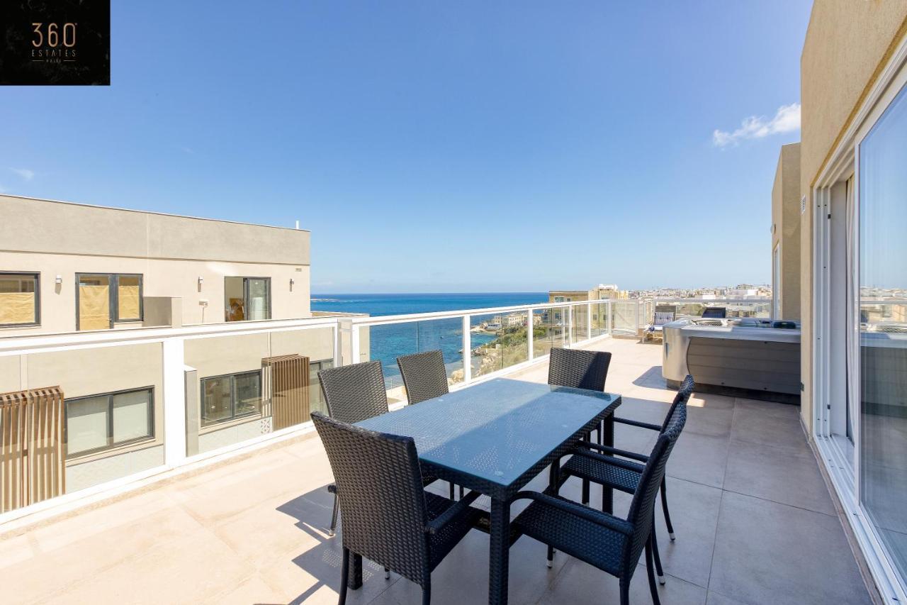 Lux Sea Front Penthouse With Breathtaking Views In St Pauls By 360 Estates Apartment St. Paul's Bay Bagian luar foto